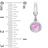 Thumbnail Image 2 of Tiny Toes™ 6.0mm Lab-Created Pink Sapphire Bracelet Charm in Sterling Silver