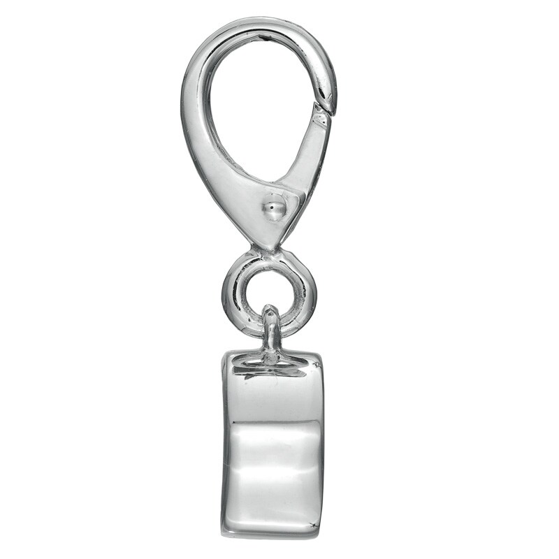 Main Image 4 of Tiny Toes™ 6.0mm Lab-Created Pink Sapphire Bracelet Charm in Sterling Silver
