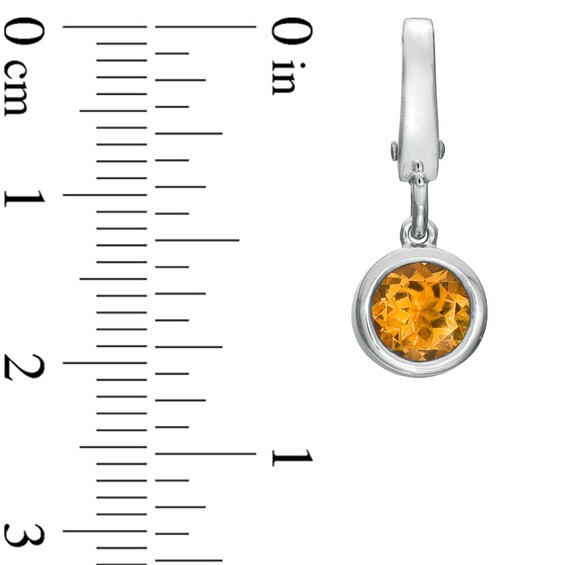 Tiny Toes™ 6.0mm Citrine Bracelet Charm in Sterling Silver