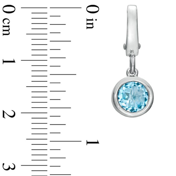 Tiny Toesâ¢ 6.0mm Blue Topaz Bracelet Charm in Sterling Silver