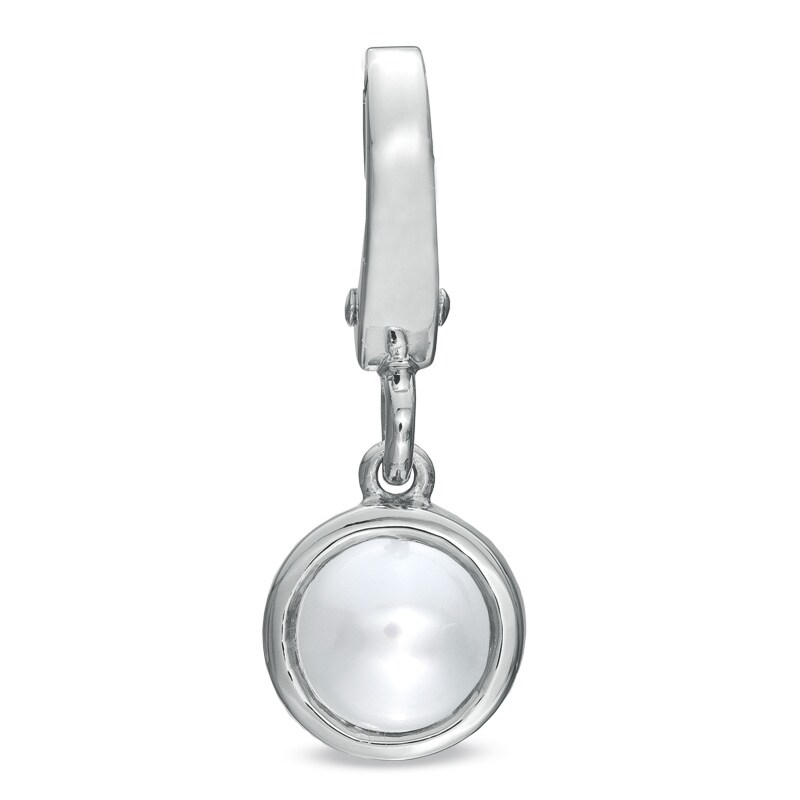 Main Image 1 of Tiny Toes™ 6.0mm Akoya Cultured Pearl Bracelet Charm in Sterling Silver