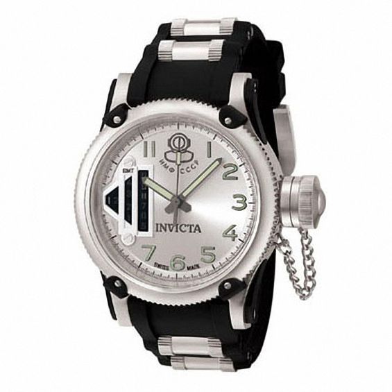 Men's Invicta Russian Diver Strap Watch with Silver-Tone Dial (Model: 0364)