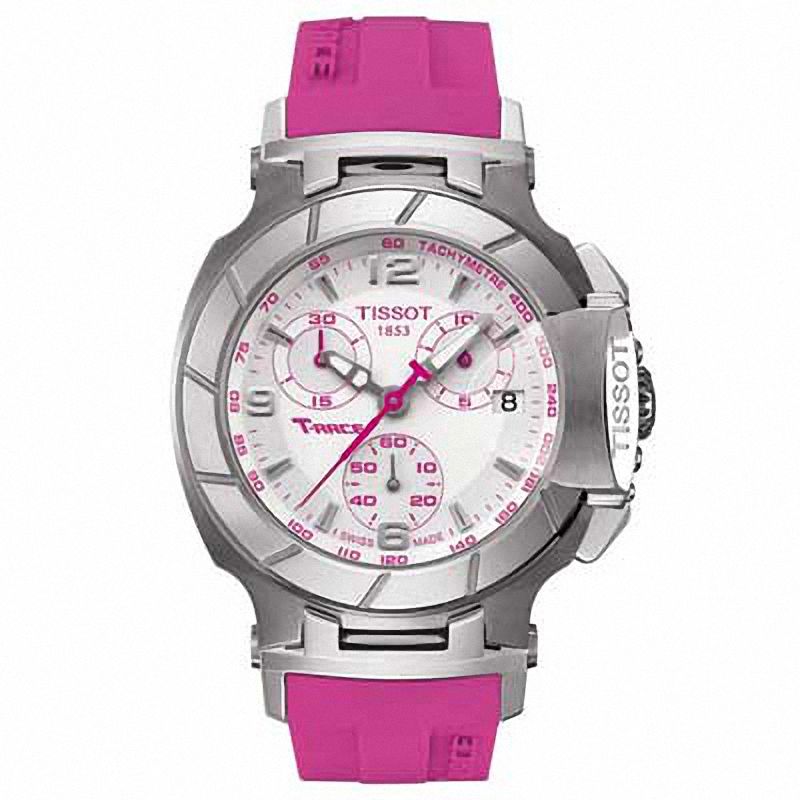 Main Image 1 of Ladies' Tissot T-Race Chronograph Strap Watch with White Dial (Model: T048.217.17.017.01)