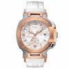 Thumbnail Image 0 of Ladies' Tissot T-Race Chronograph Rose-Tone PVD Strap Watch with White Dial (Model: T048.217.27.017.00)