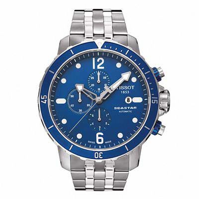 seastar 1000 automatic blue dial men's watch