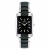 Thumbnail Image 0 of Ladies' Bulova Two-Tone Watch with Black Rectangular Dial (Model: 98L148)