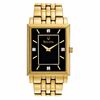 Thumbnail Image 1 of Men's Bulova Diamond Accent Gold-Tone Watch with Black Rectangular Dial (Model: 97D103)