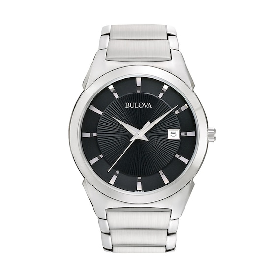 Men's Bulova Watch with Black Dial (Model: 96B149)