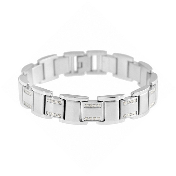 3/4 CT. T.w. Diamond Bracelet in Stainless Steel - 8.5"