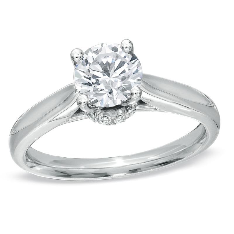 Main Image 1 of For Eternity 1/2 CT. T.W. Diamond Engagement Ring in 14K White Gold