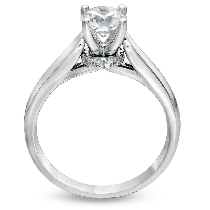 Main Image 2 of For Eternity 1/2 CT. T.W. Diamond Engagement Ring in 14K White Gold
