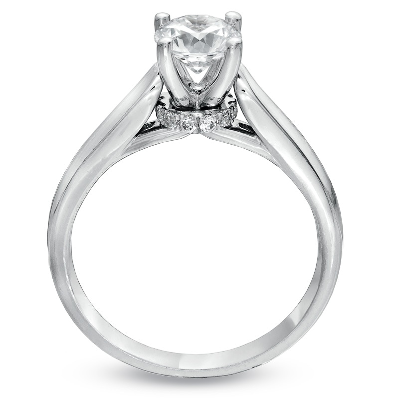 Main Image 3 of For Eternity 1/2 CT. T.W. Diamond Engagement Ring in 14K White Gold