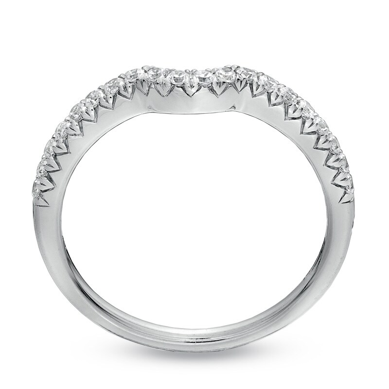 Main Image 4 of For Eternity 1/2 CT. T.W. Diamond Engagement Ring in 14K White Gold