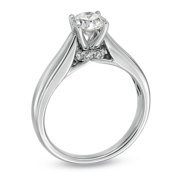 For Eternity 1/ CT. T.w. Princess-Cut Diamond Solitaire Engagement Ring in 14K White Gold