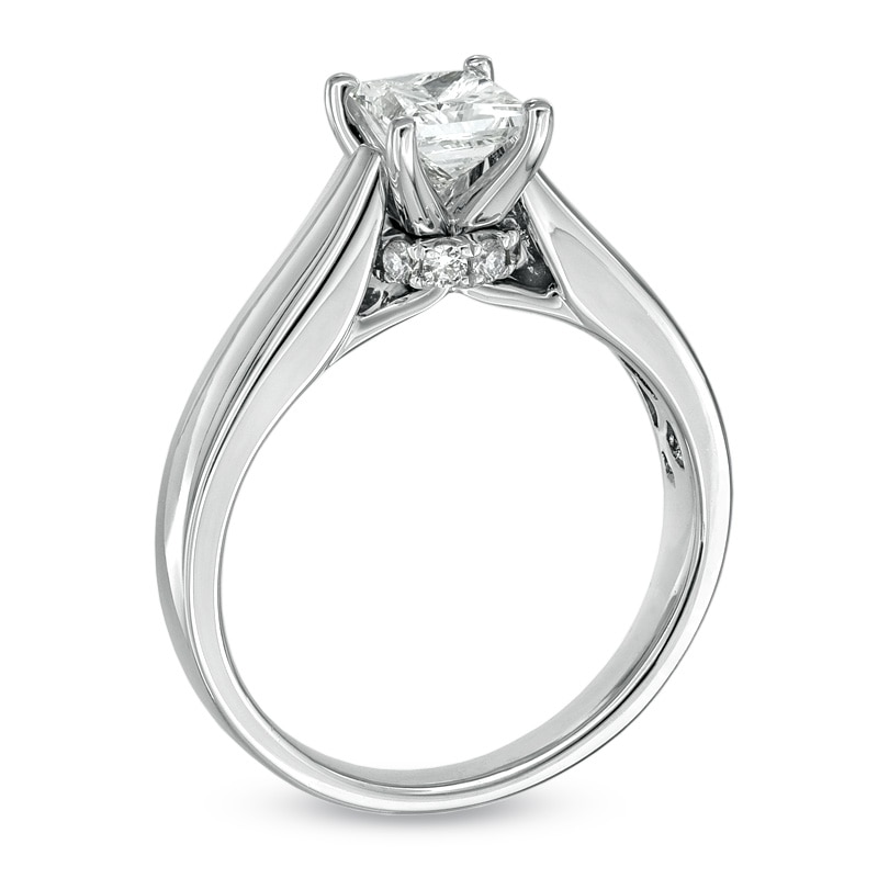 Main Image 2 of For Eternity 1 CT. T.W. Diamond Solitaire Engagement Ring in 14K White Gold