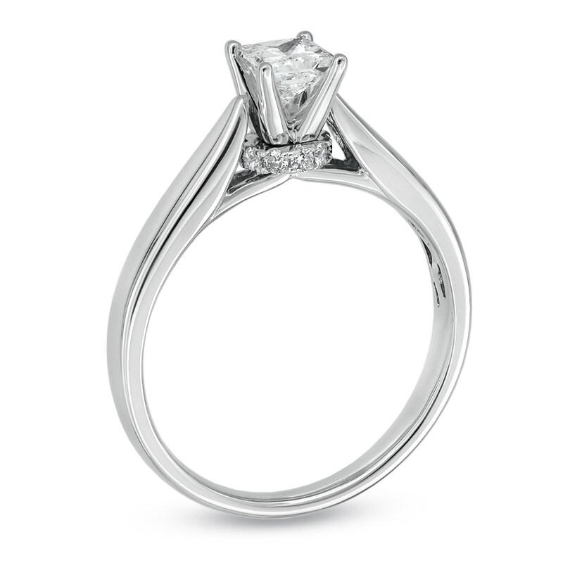 For Eternity 1 CT. T.W. Princess-Cut Diamond Solitaire Engagement Ring in 14K White Gold