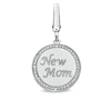 Thumbnail Image 1 of Tiny Toes™ Diamond Accent "New Mom" Disc Bracelet Charm in Sterling Silver