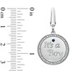 Thumbnail Image 2 of Tiny Toes™ Diamond Accent and Blue Sapphire "It's a Boy" Disc Bracelet Charm in Sterling Silver