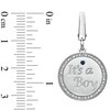 Thumbnail Image 1 of Tiny Toes™ Diamond Accent and Blue Sapphire "It's a Boy" Disc Bracelet Charm in Sterling Silver