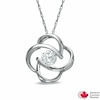 Thumbnail Image 1 of 1/4 CT. Certified Canadian Diamond Clover Pendant in 14K White Gold (I/I2)