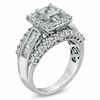 Thumbnail Image 2 of 2-5/8 CT. T.W. Princess-Cut Diamond Frame Engagement Ring in 14K White Gold