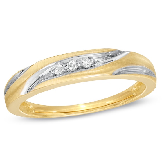 Diamond Accent Swirl Wedding Band in 10K Gold