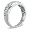 Thumbnail Image 1 of Men's 1/2 CT. T.W. Diamond Double Row Wedding Band in 10K White Gold