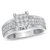 Thumbnail Image 0 of 1/2 CT. T.W. Composite Princess-Cut Diamond Engagement Ring in 10K White Gold