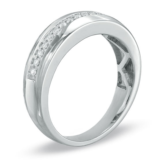 1/5 CT. T.W. Diamond Wedding Band in 10K White Gold | Zales