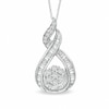 Thumbnail Image 0 of 1 CT. T.W. Diamond Wrapped Flower Pendant in 10K White Gold