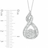 Thumbnail Image 1 of 1 CT. T.W. Diamond Wrapped Flower Pendant in 10K White Gold