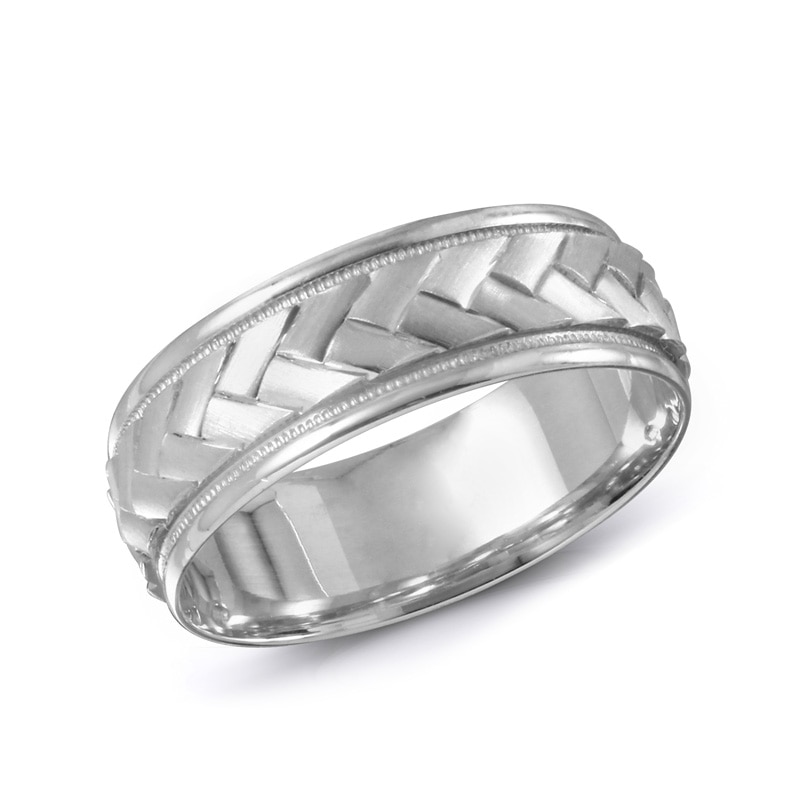 Braided Platinum Wedding Band