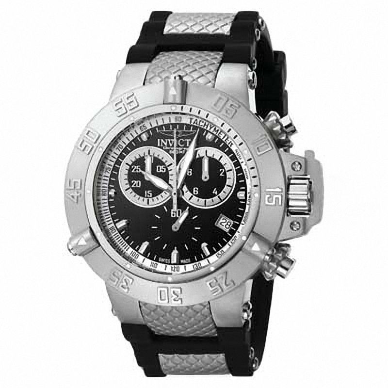 Men's Invicta Subaqua Chronograph Strap Watch with Black Dial (Model: 5511)