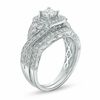 Thumbnail Image 2 of 1 CT. T.W. Princess-Cut Diamond Twist Bridal Set in 14K White Gold