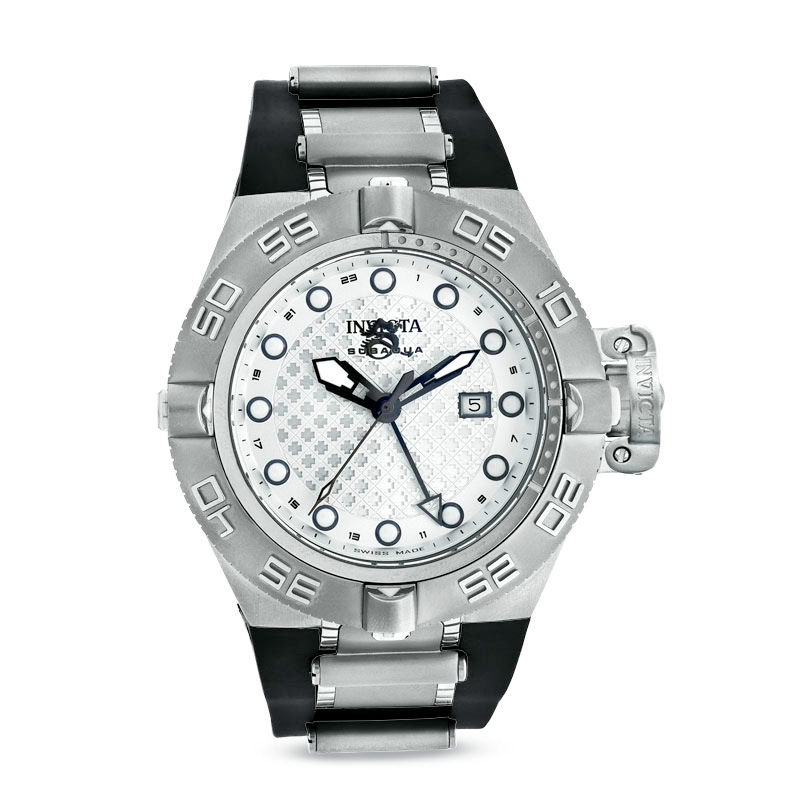 Main Image 1 of Men's Invicta Subaqua Strap Watch with Silver-Tone Dial (Model: 1154)