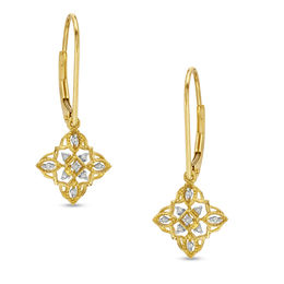 Diamond Accent Vintage-Style Drop Earrings in 10K Gold