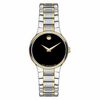 Thumbnail Image 1 of Ladies' Movado Serio Two-Tone Stainless Steel Watch with Black Dial (Model: 0606389)