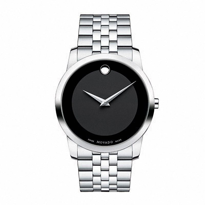 Main Image 1 of Men's Movado Museum Classic Watch with Black Dial (Model: 0606504)