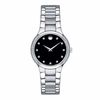 Thumbnail Image 1 of Ladies' Movado Serio Diamond Accent Watch with Black Dial (Model: 0606491)