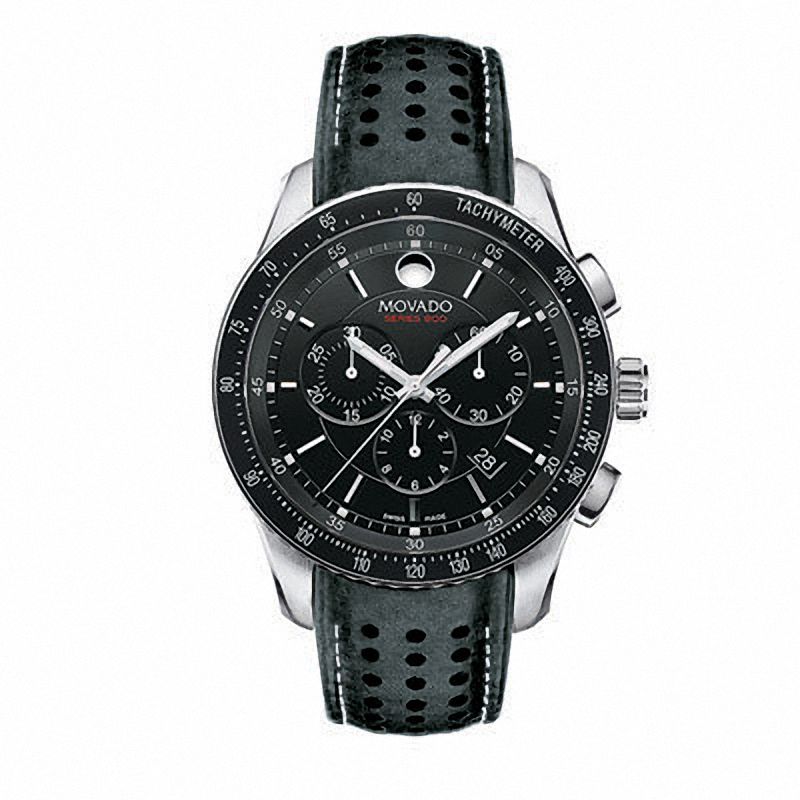 Main Image 1 of Men's Movado Series 800 Chronograph Watch with Black Dial (Model: 2600096)