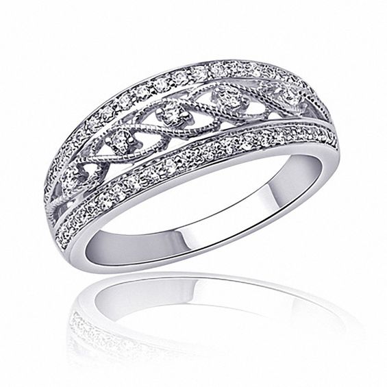 1/3 C.t. T.w. Diamond Fashion Band in 10K White Gold