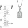 Thumbnail Image 2 of 3/8 CT. T.W. Round and Baguette Diamond Pendant in 14K White Gold