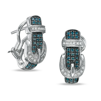 zales blue diamond earrings