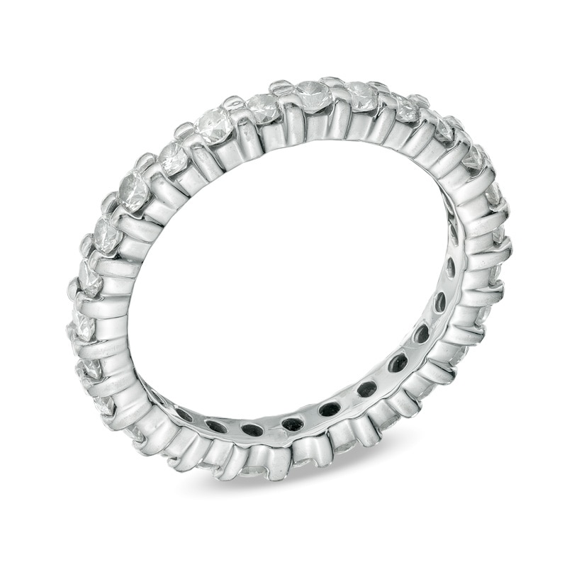 Eternity wedding band, white gold and diamonds - Categories Q9G23L