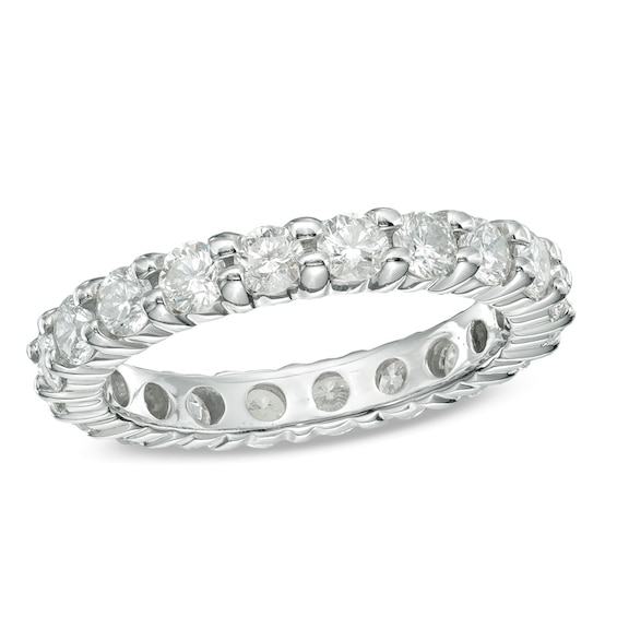2 CT. T.w. Diamond Eternity Wedding Band in 14K White Gold