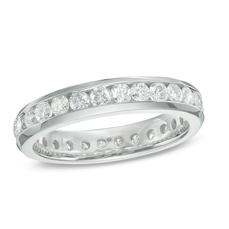 Main Image 1 of 1 CT. T.W. Diamond Eternity Channel Set Wedding Band in 14K White Gold
