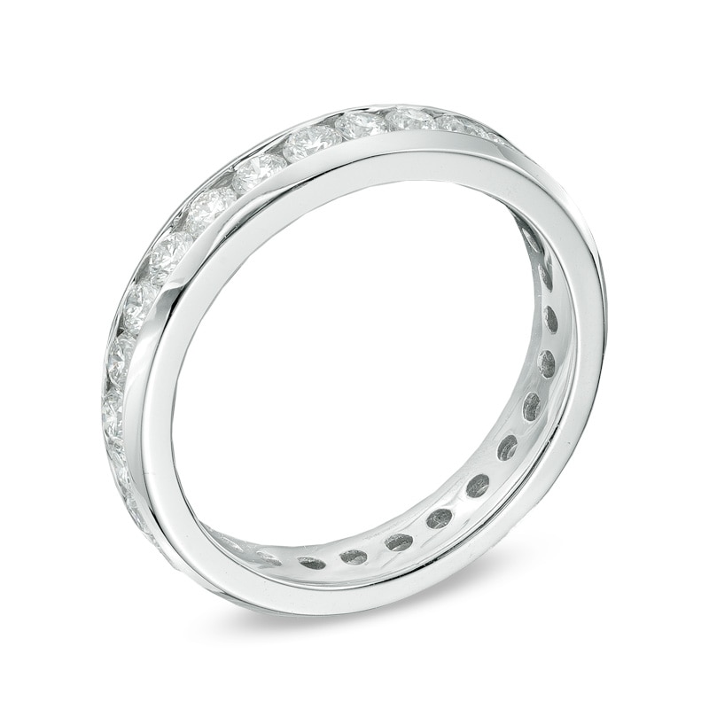 Main Image 2 of 1 CT. T.W. Diamond Eternity Channel Set Wedding Band in 14K White Gold