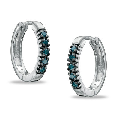 zales blue diamond earrings