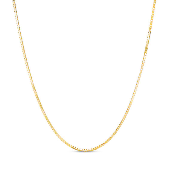 Ladies' 0.8mm Box Chain Necklace in 14K Gold