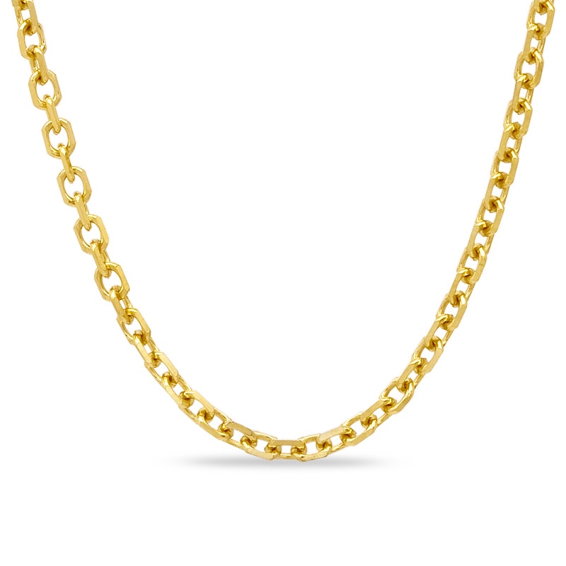 Main Image 1 of Ladies' 1.5mm Cable Chain Necklace in 14K Gold